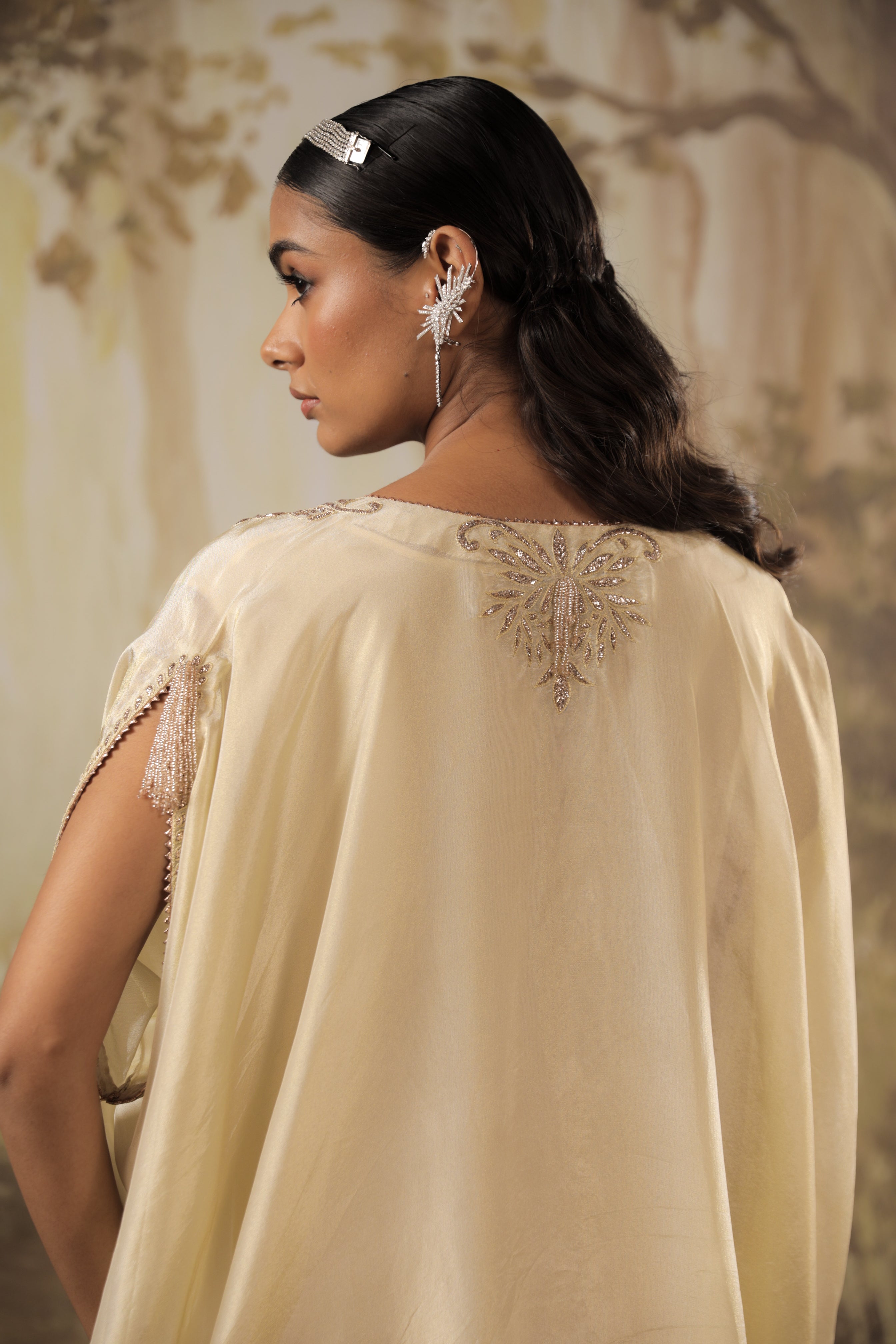 IVORY EMBROIDERED KAFTAN