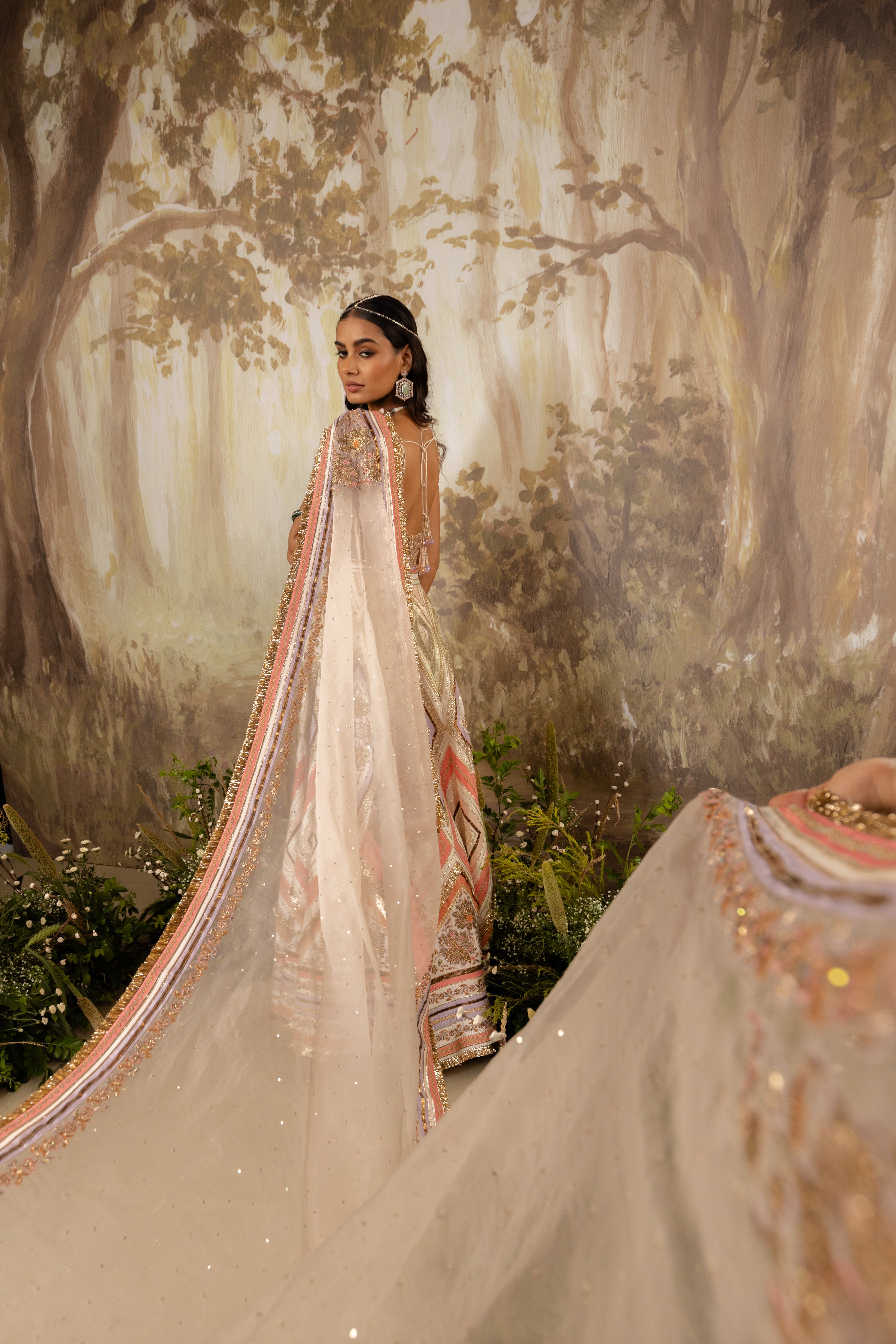 MULTICOLORED EMBROIDERED LEHENGA SET