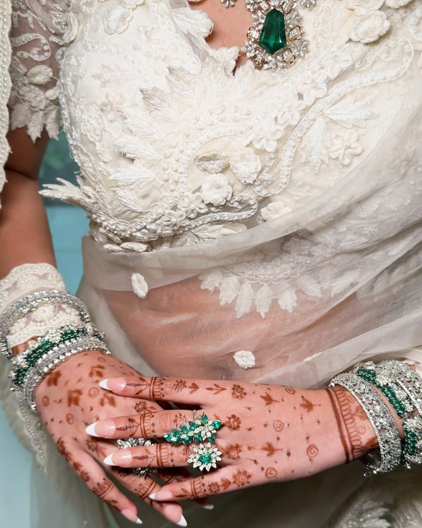 Our beautiful AB Muse in Delicate Jaal Saree