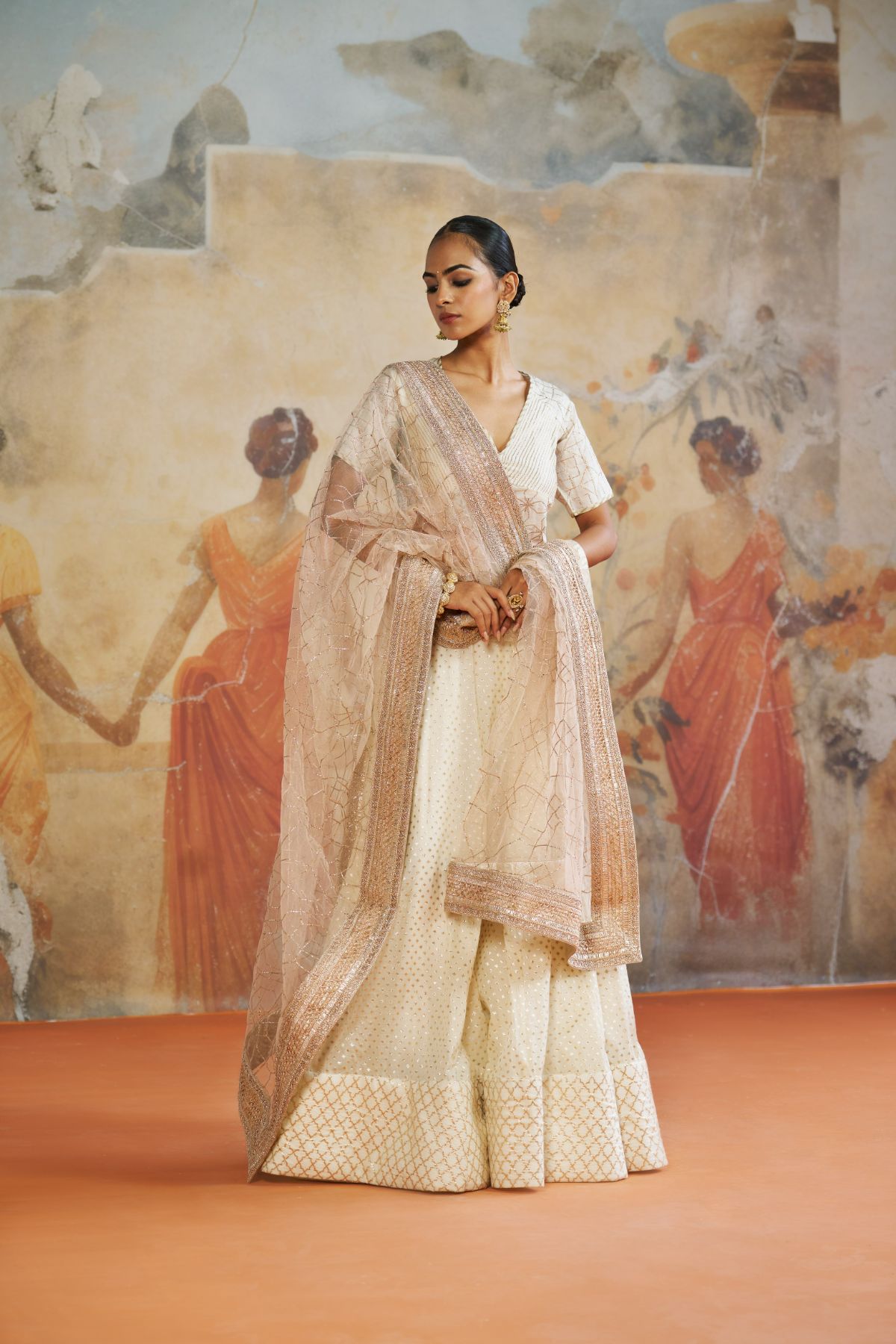 Pink kedia short kurta set