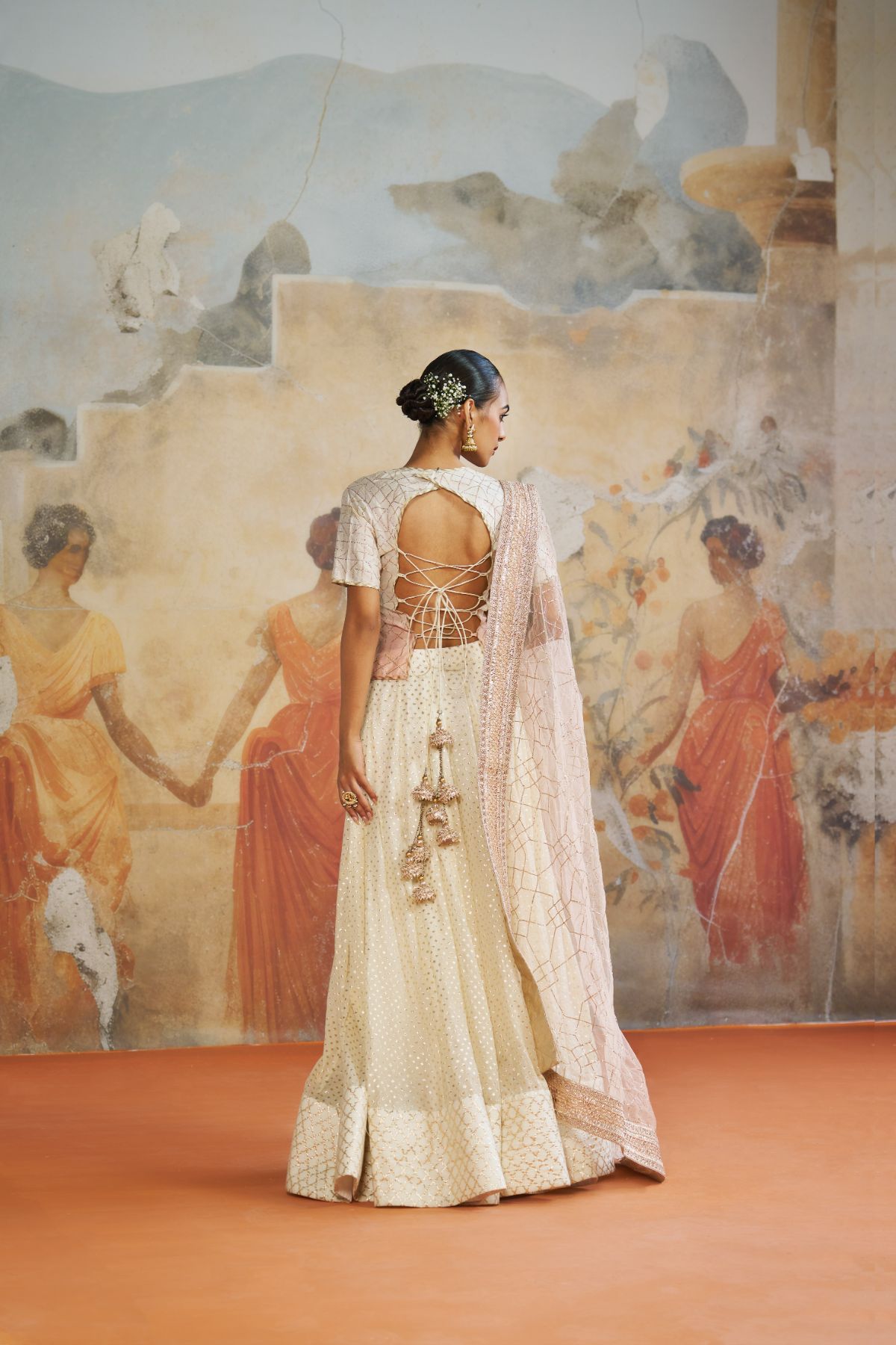 Pink kedia short kurta set