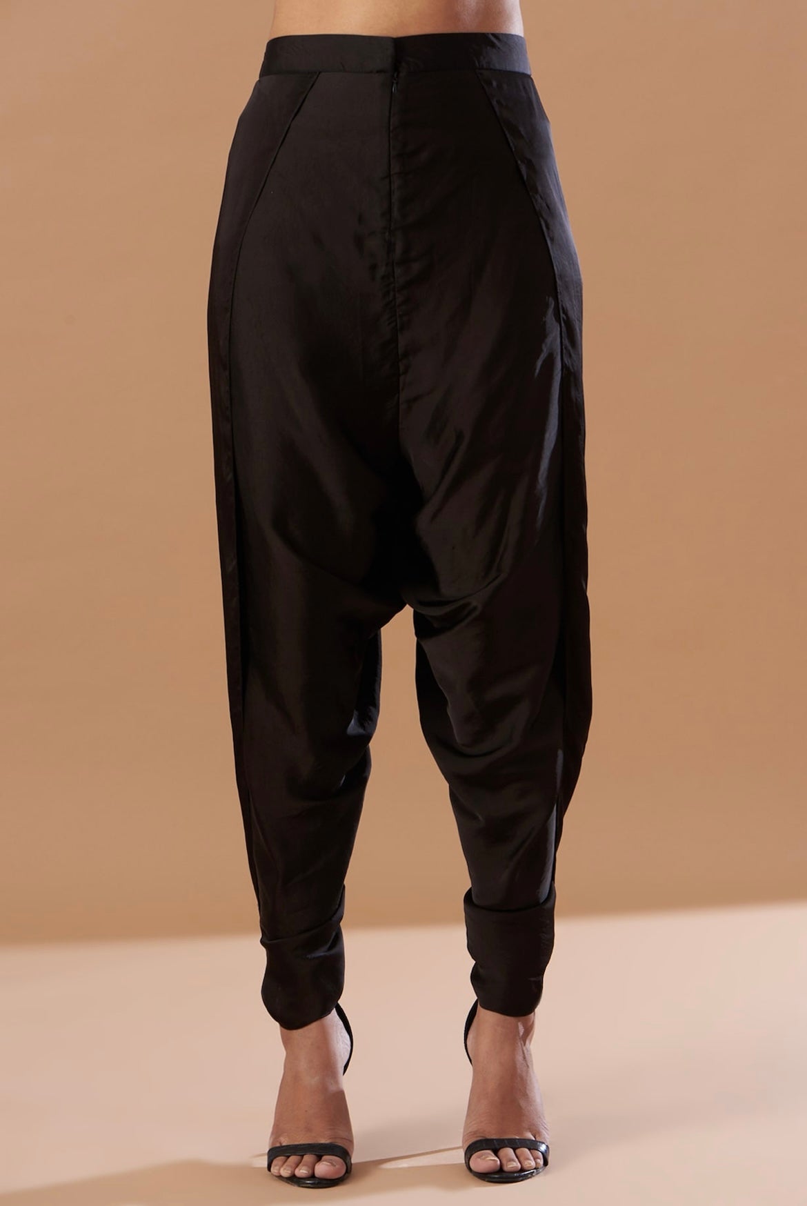 Midnight black Cape with blouse & dhoti set