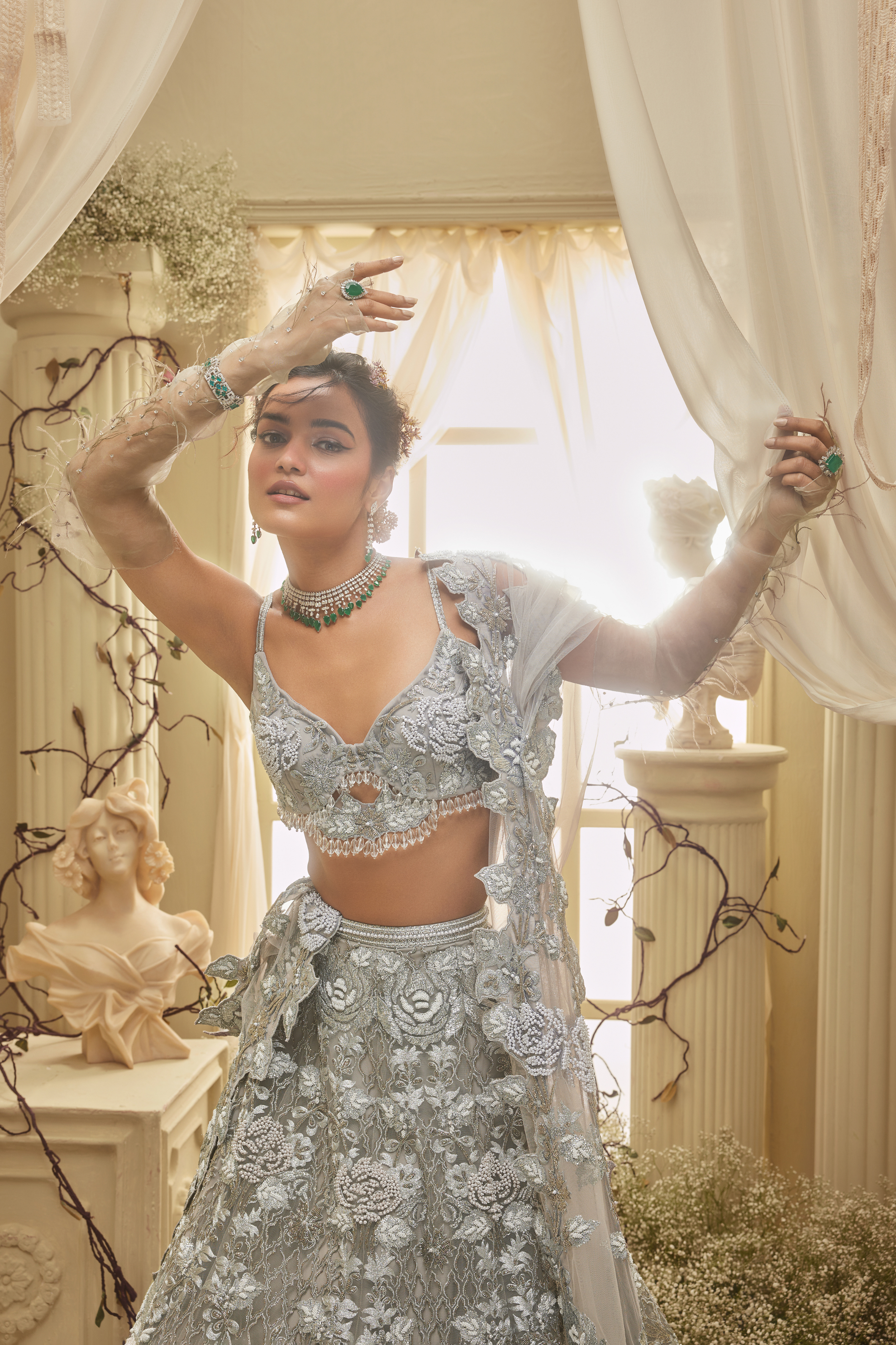 Surya Garg in Charlotte Lehenga