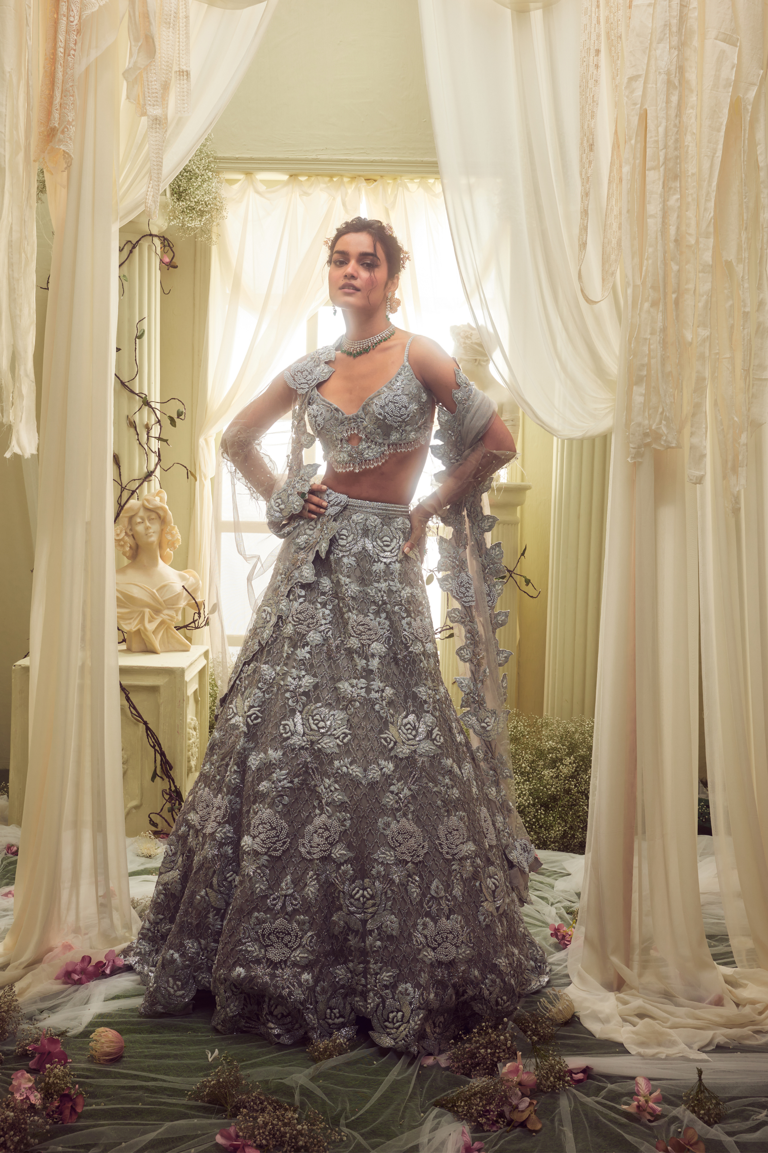 Surya Garg in Charlotte Lehenga