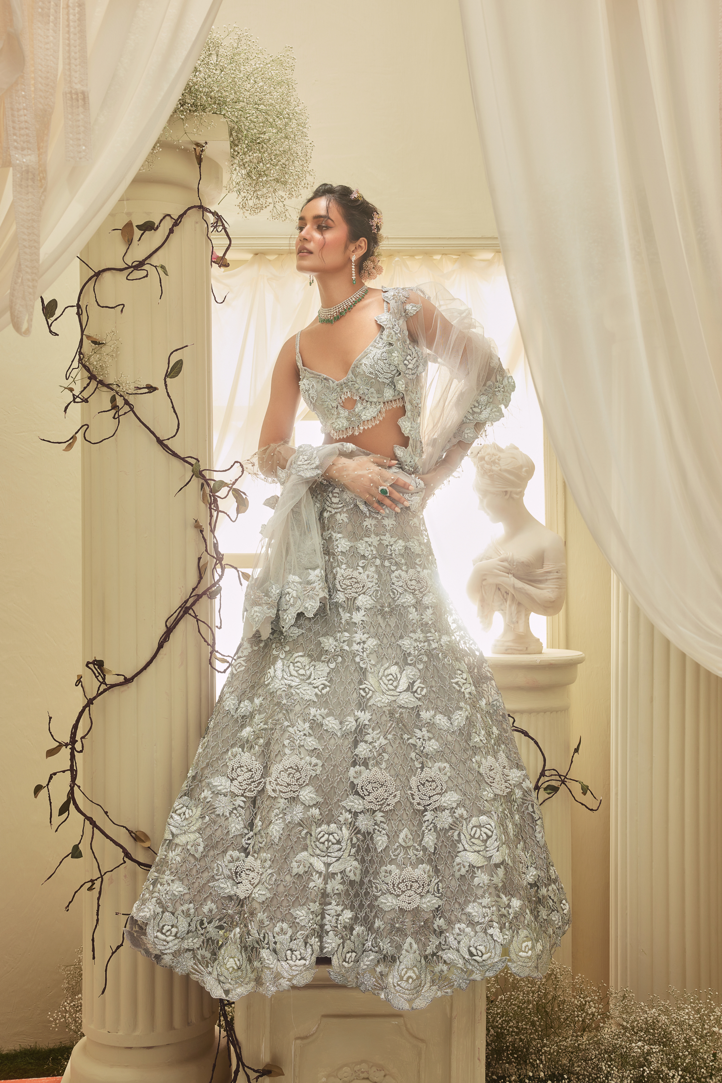 Surya Garg in Charlotte Lehenga