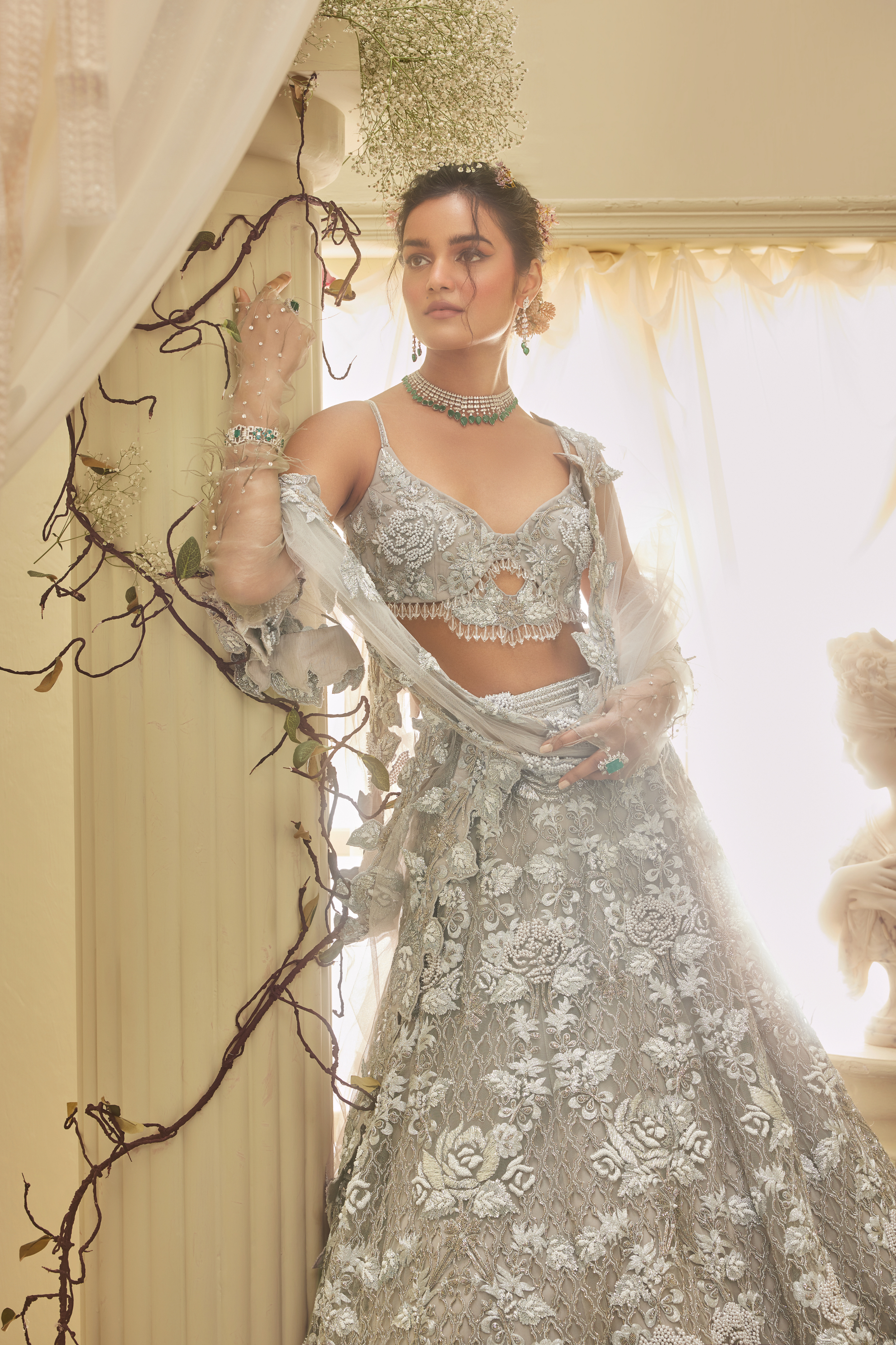 Surya Garg in Charlotte Lehenga