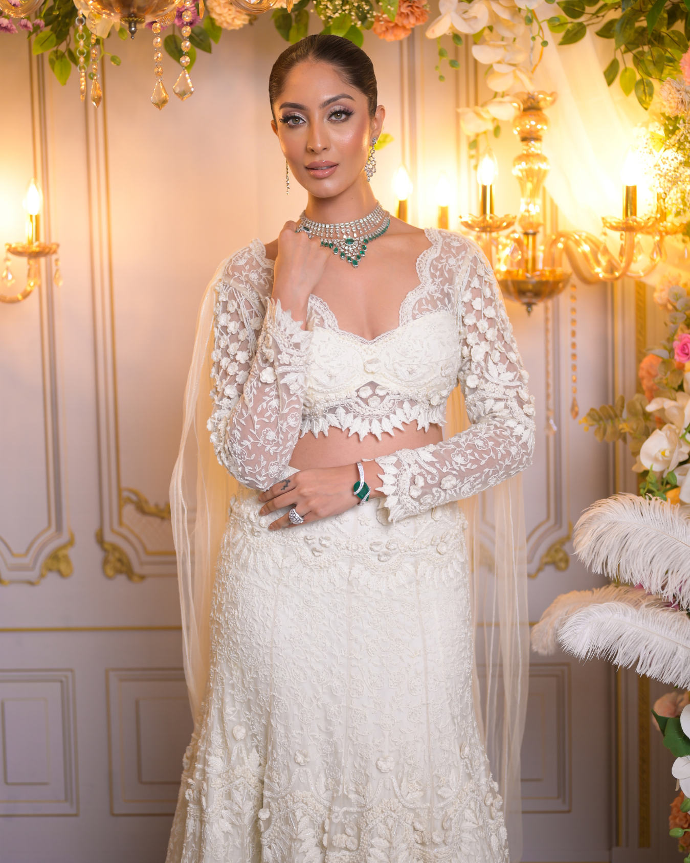 Our beautiful AB Muse in Daisy Saree