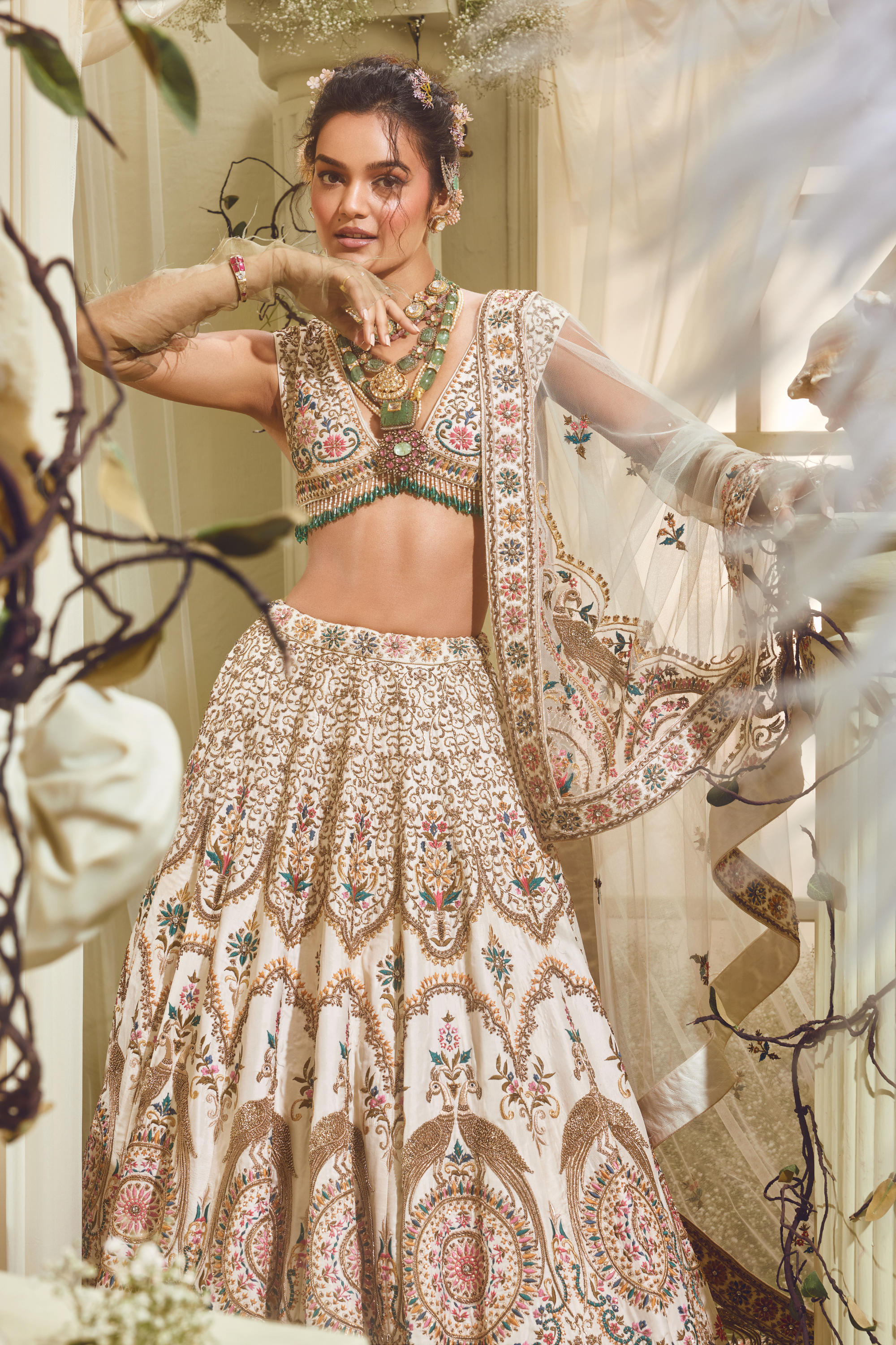 Sakshi Sidwani in Freya tasseled blouse