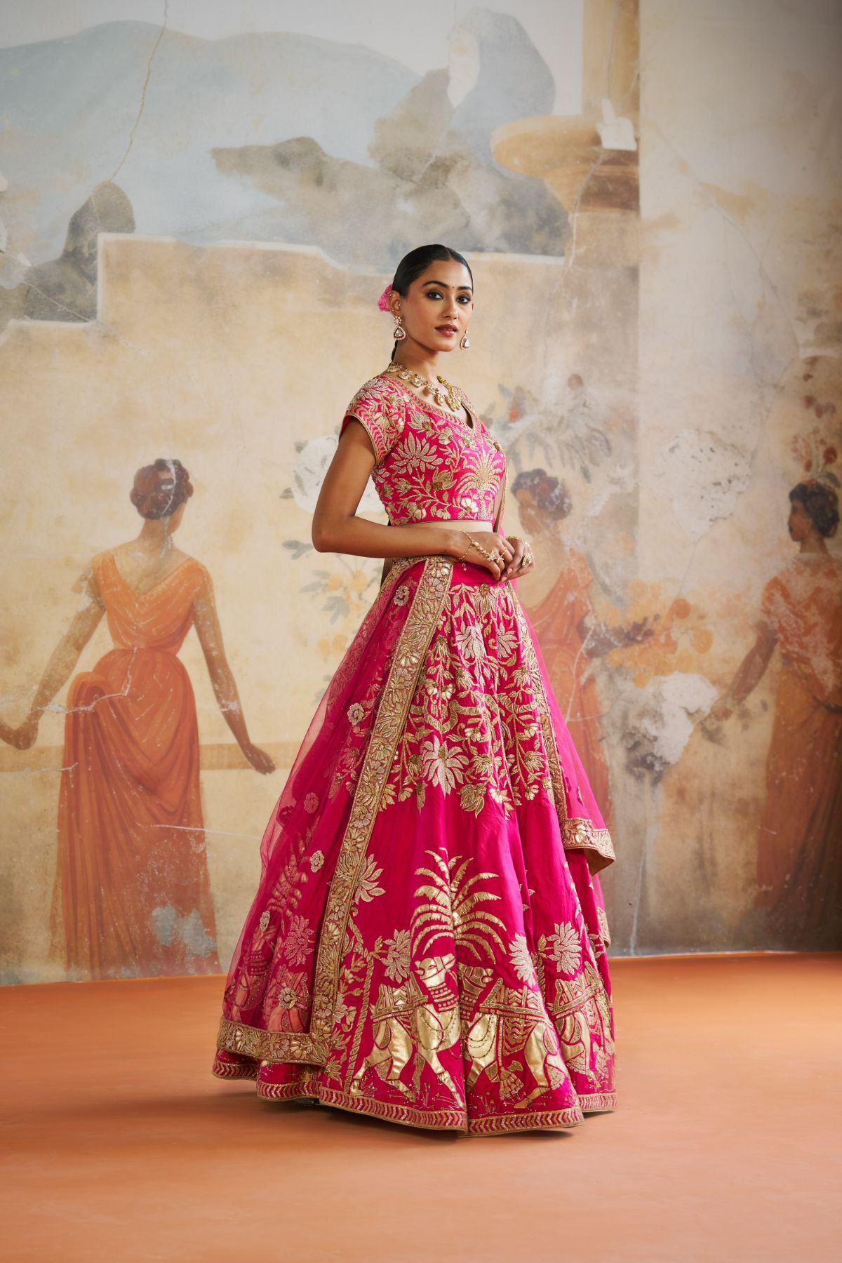 FUCHSIA pink lehenga set