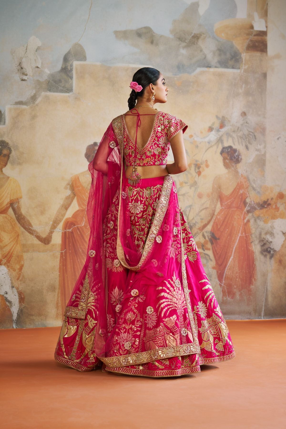 FUCHSIA pink lehenga set
