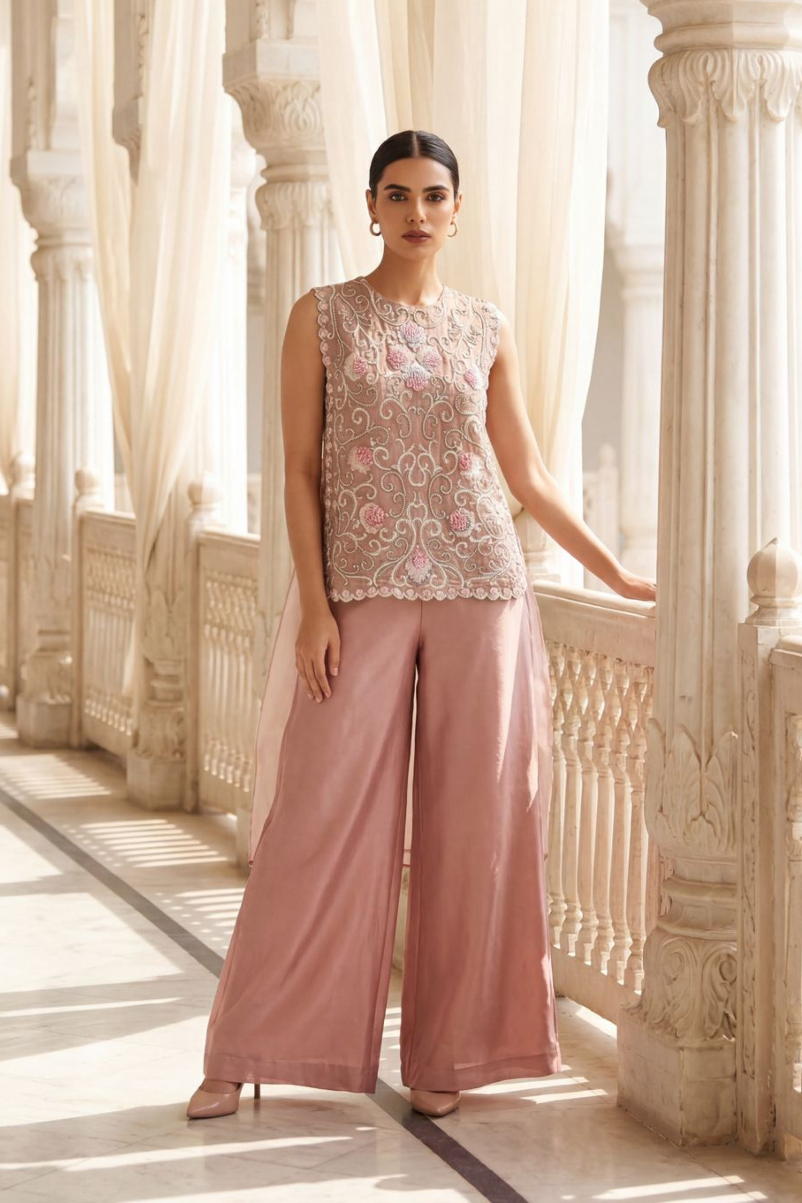 ANTIQUE ROSE TISSUE COORD SET