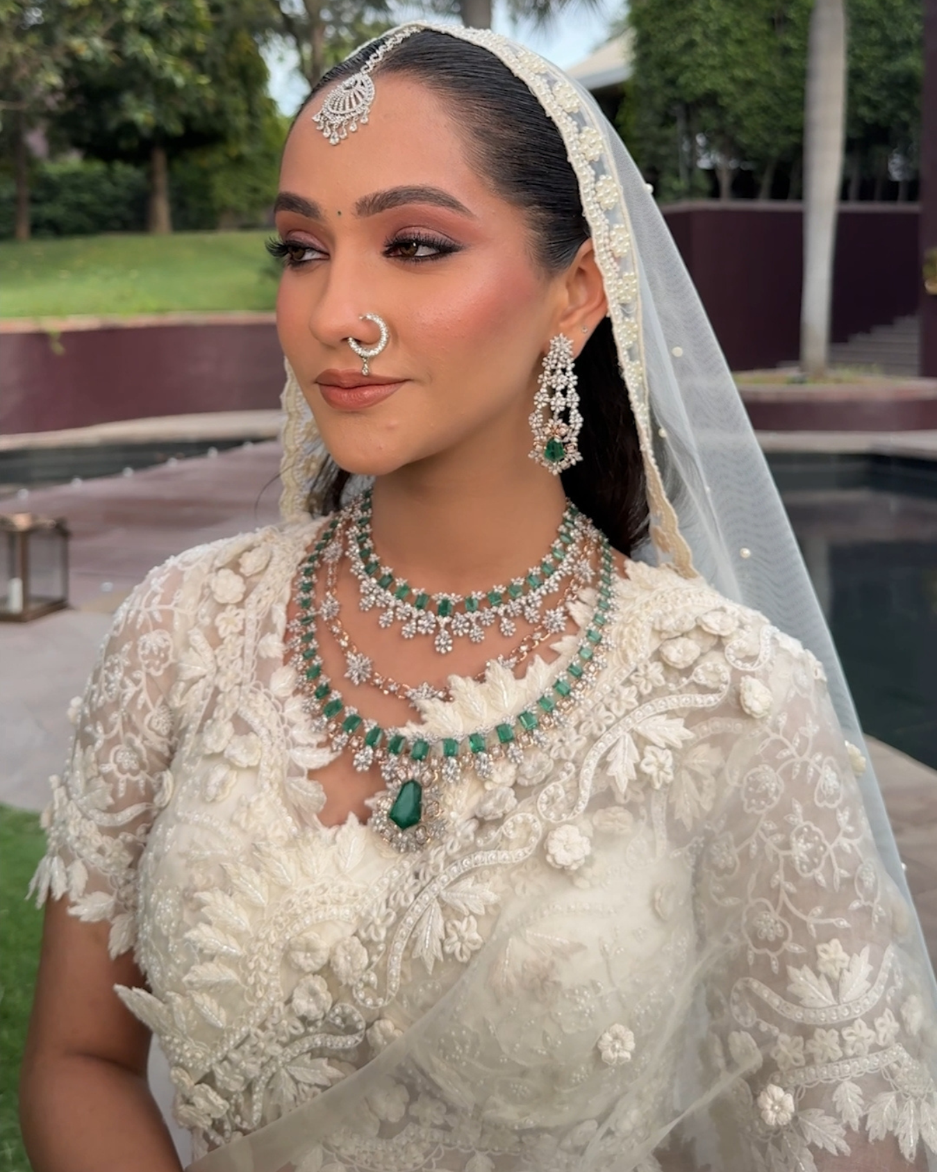 Our beautiful AB Muse in Delicate Jaal Saree