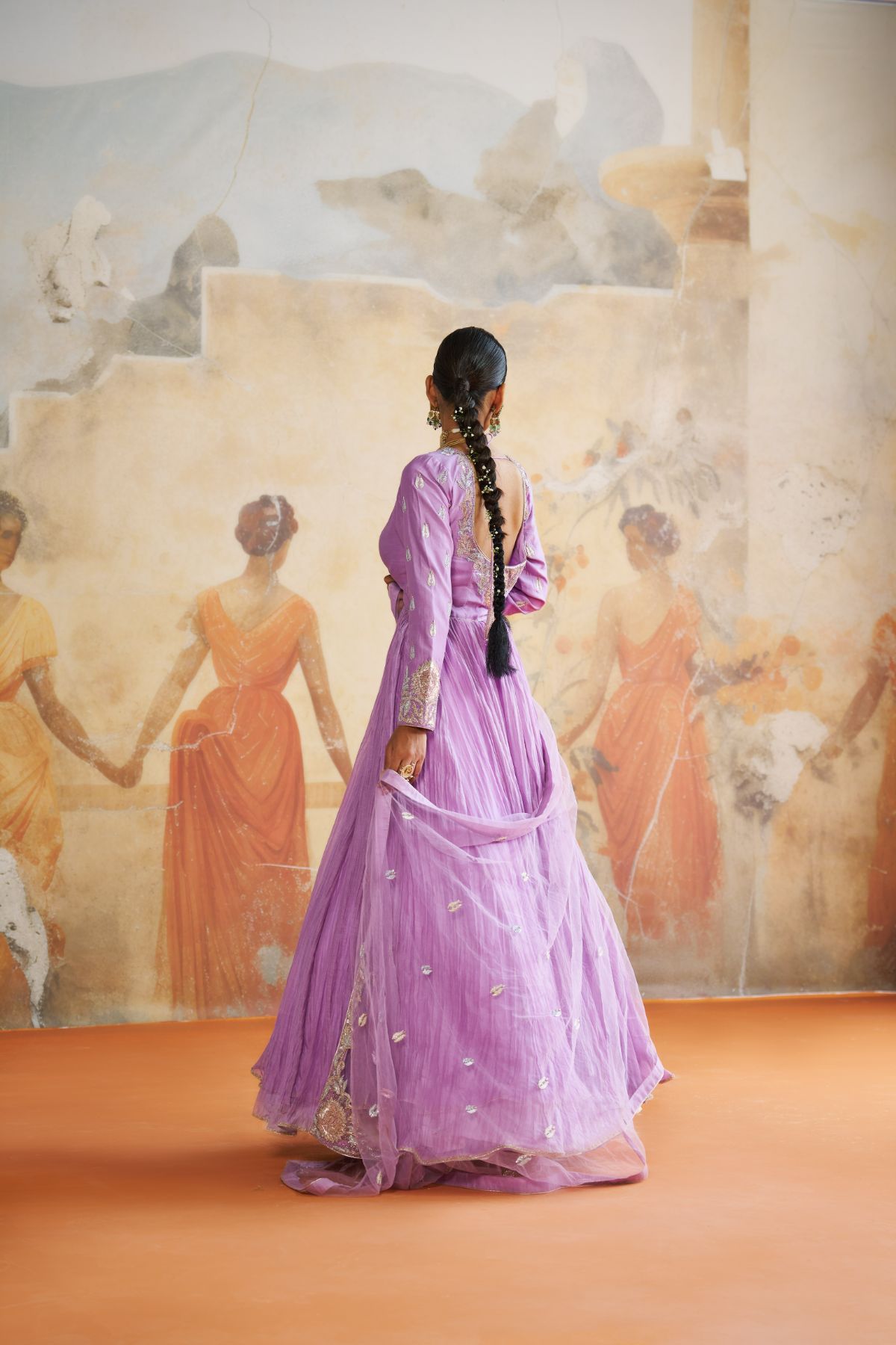 Lavender anarkalii set
