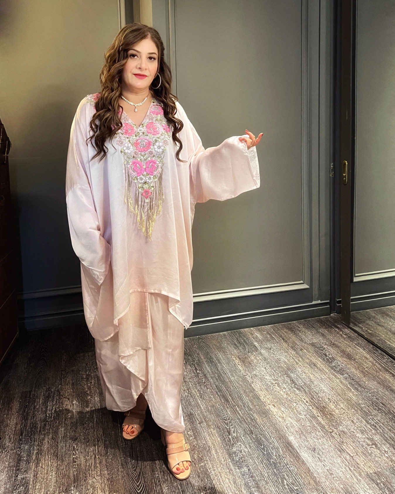 Manjul sharma in Ivory kimono co-ord set