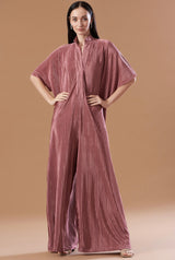 Blush pink  kaftan Pleated jumpsuit