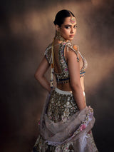 Pearl White Zardozi Lehenga