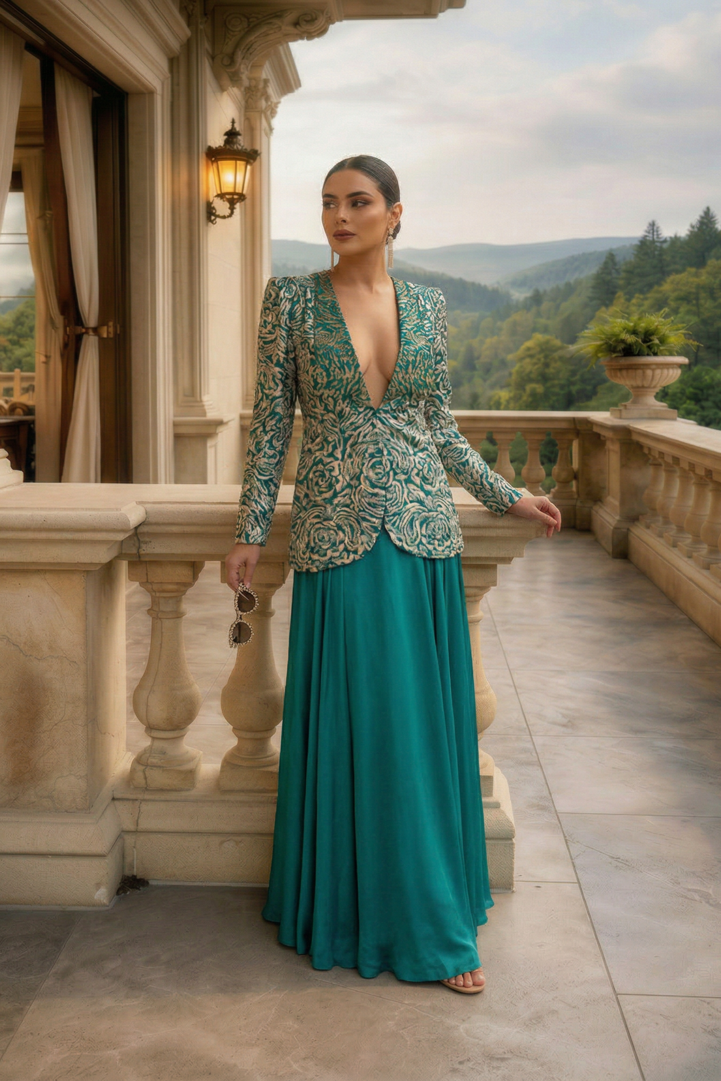 EMERALD GREEN NEW ZOE JACKET SET
