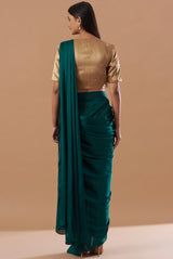 Emerald Green Pant saree set