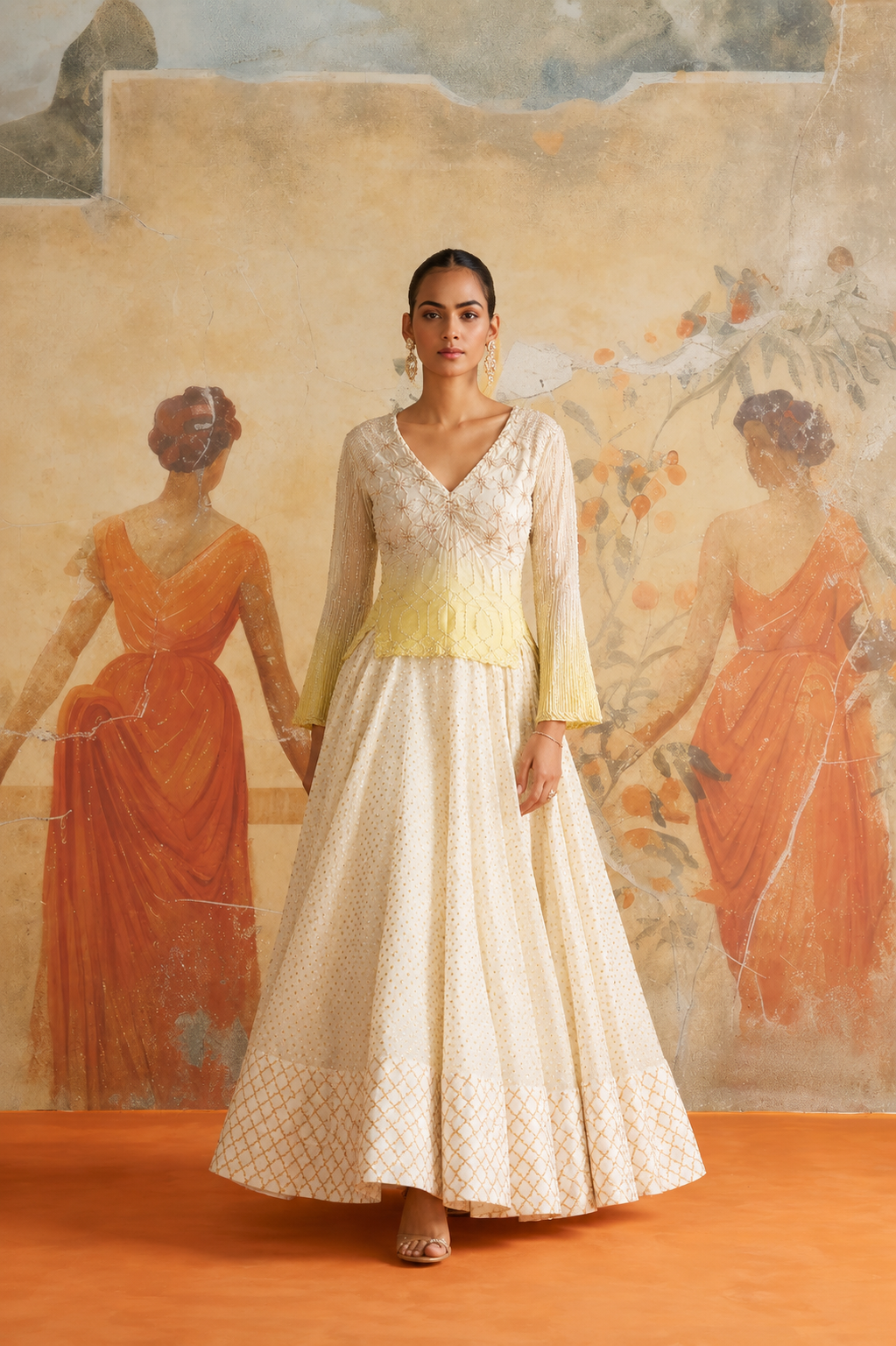 Yellow kedia short kurta set