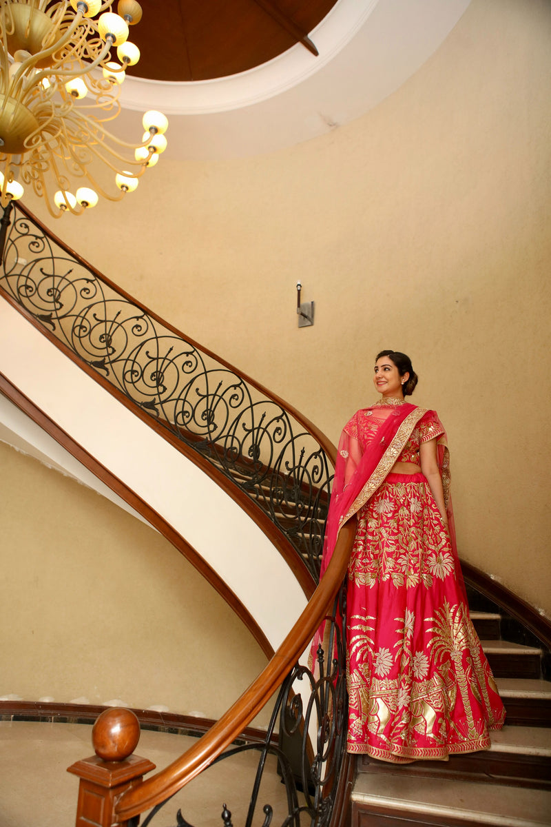 Fuschia pink Lehenga