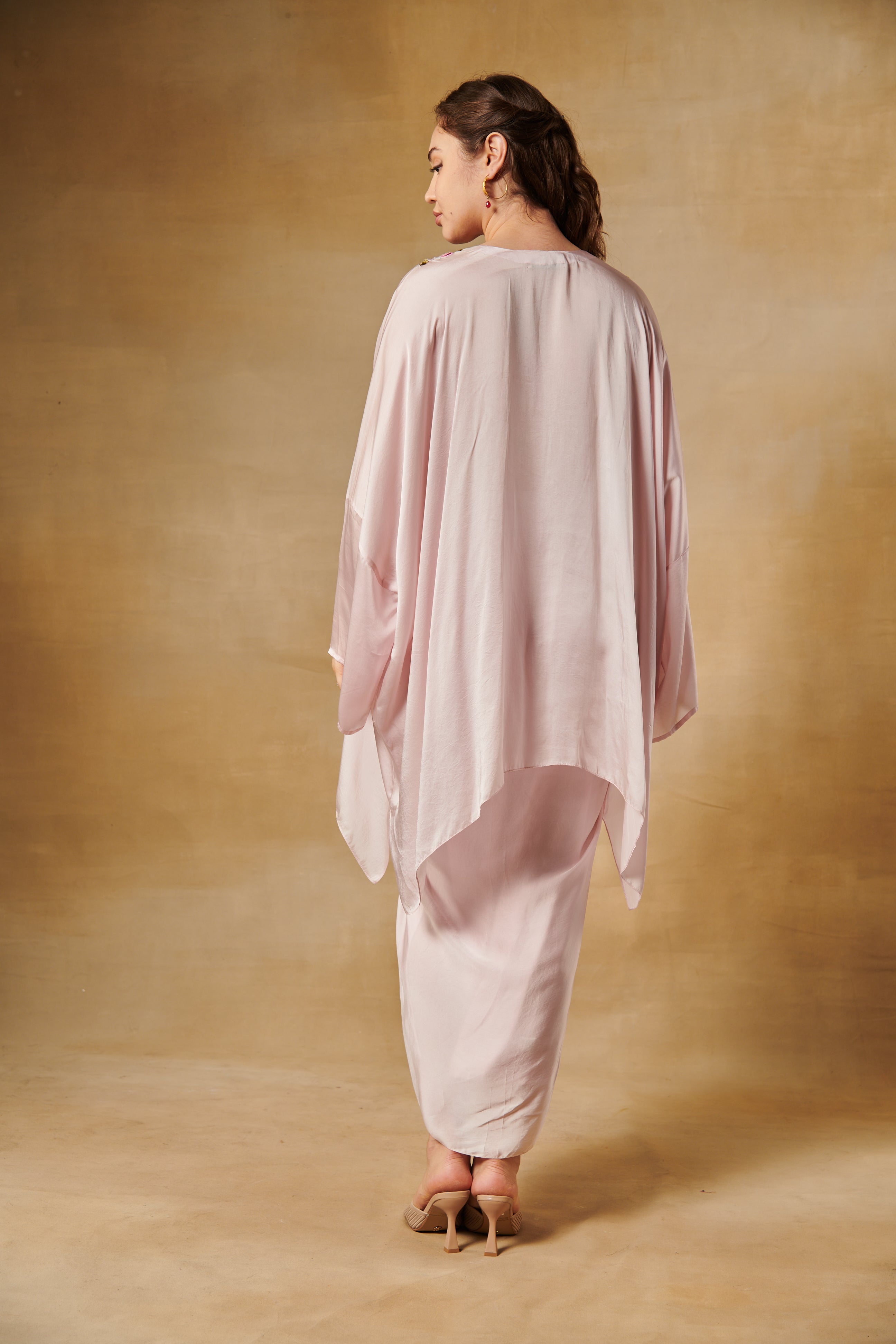 Nude pink kimono co-ord set
