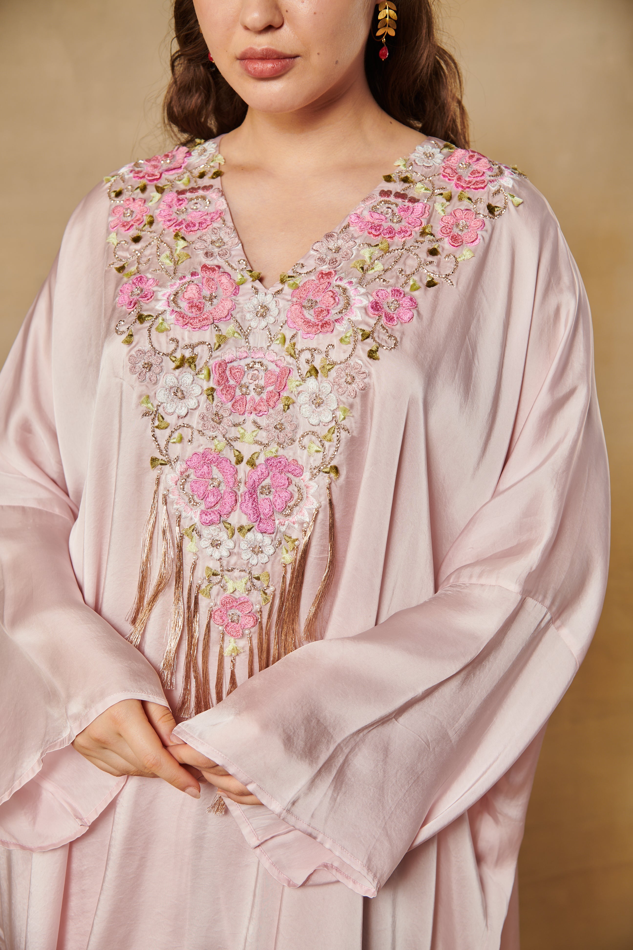Nude pink kimono co-ord set