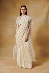 Saree and Blouse with cape set