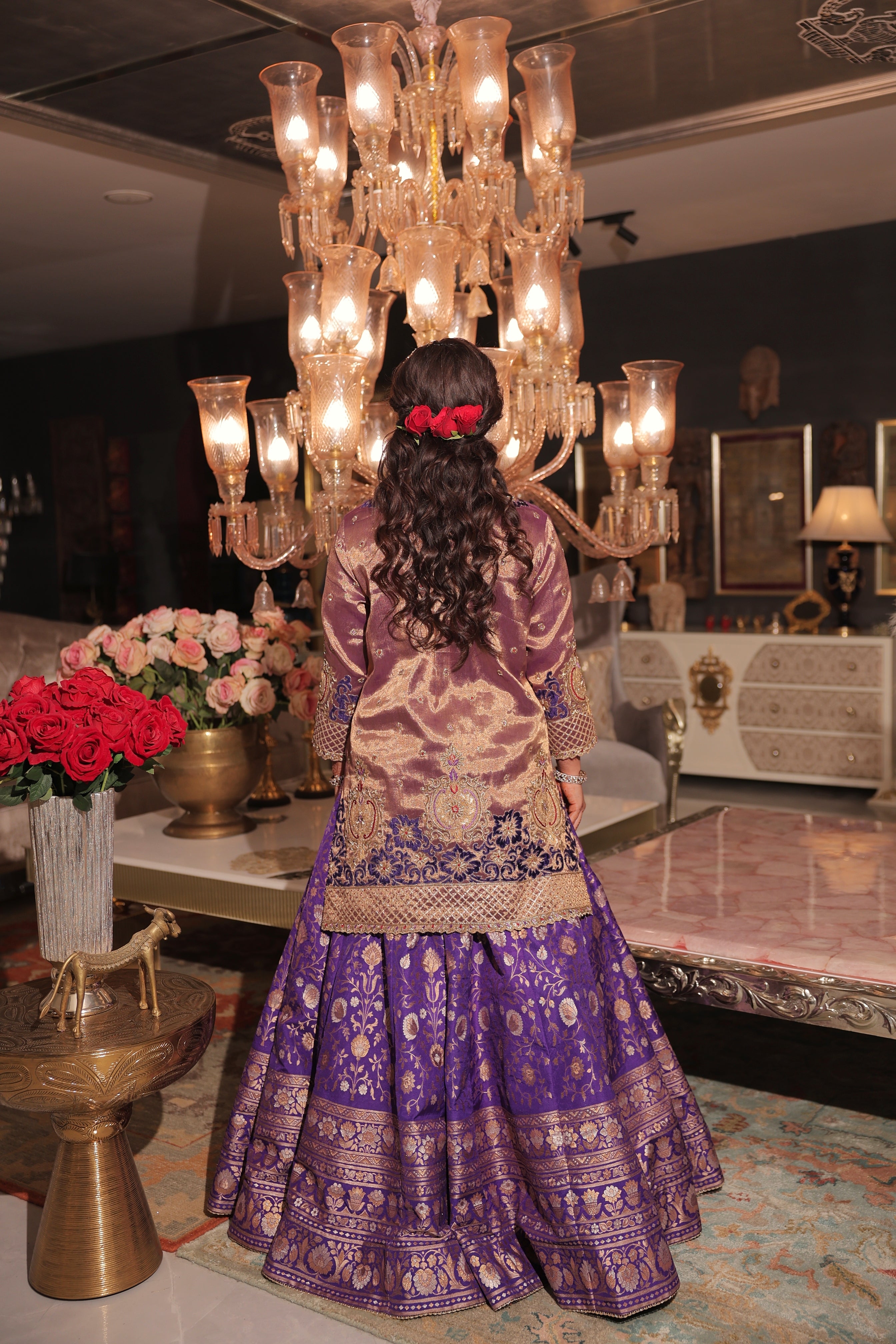 Violet suit set.
