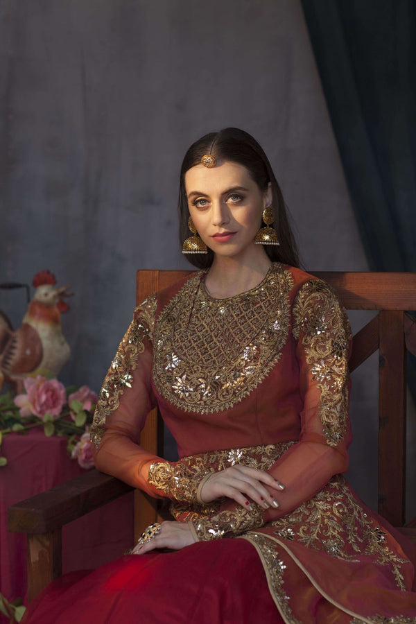 Burnt Orange Lehenga