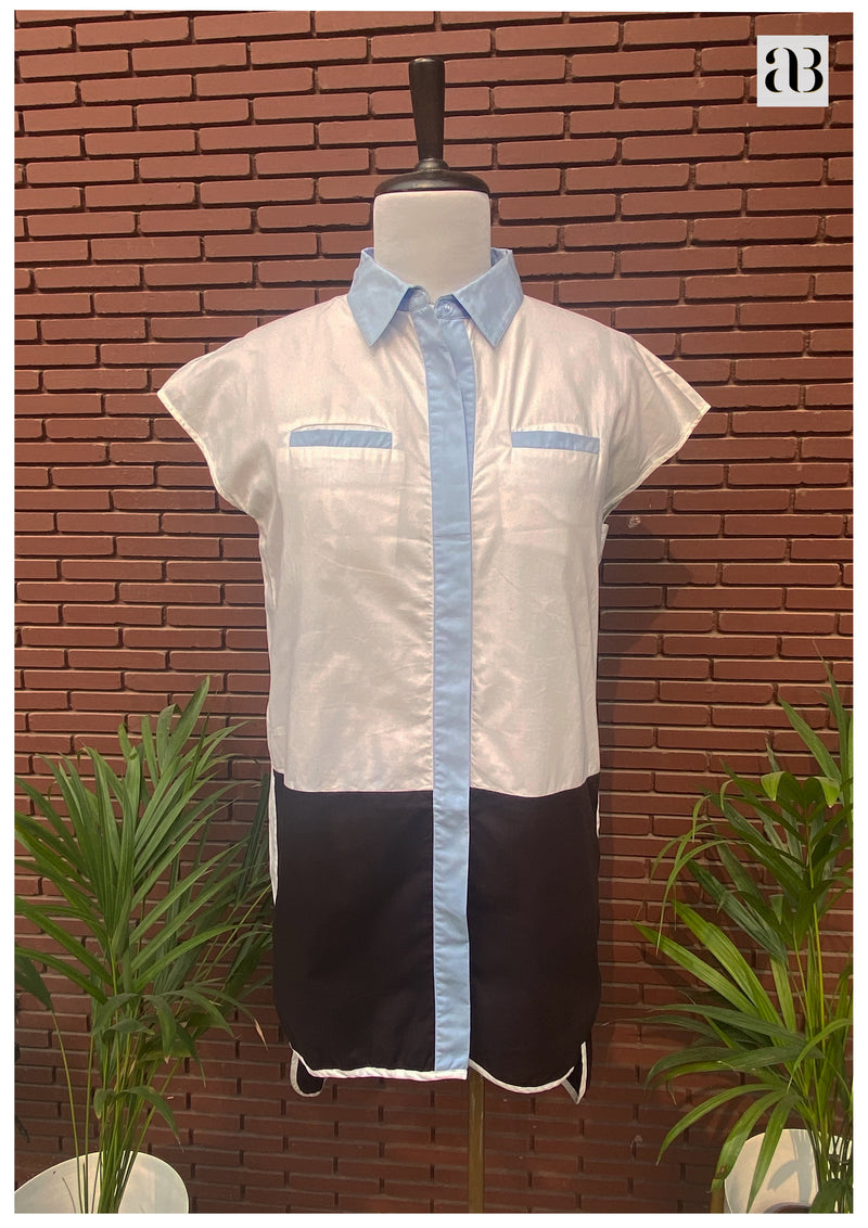 Colorblock Shirt Dress