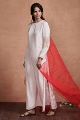 Powder Pink Long Straight Kurta Set