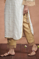 Ivory Long Kurta With Straight Pants