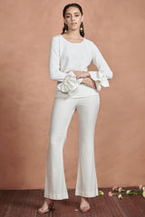 Off White Bow Top