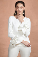 Off White Bow Top
