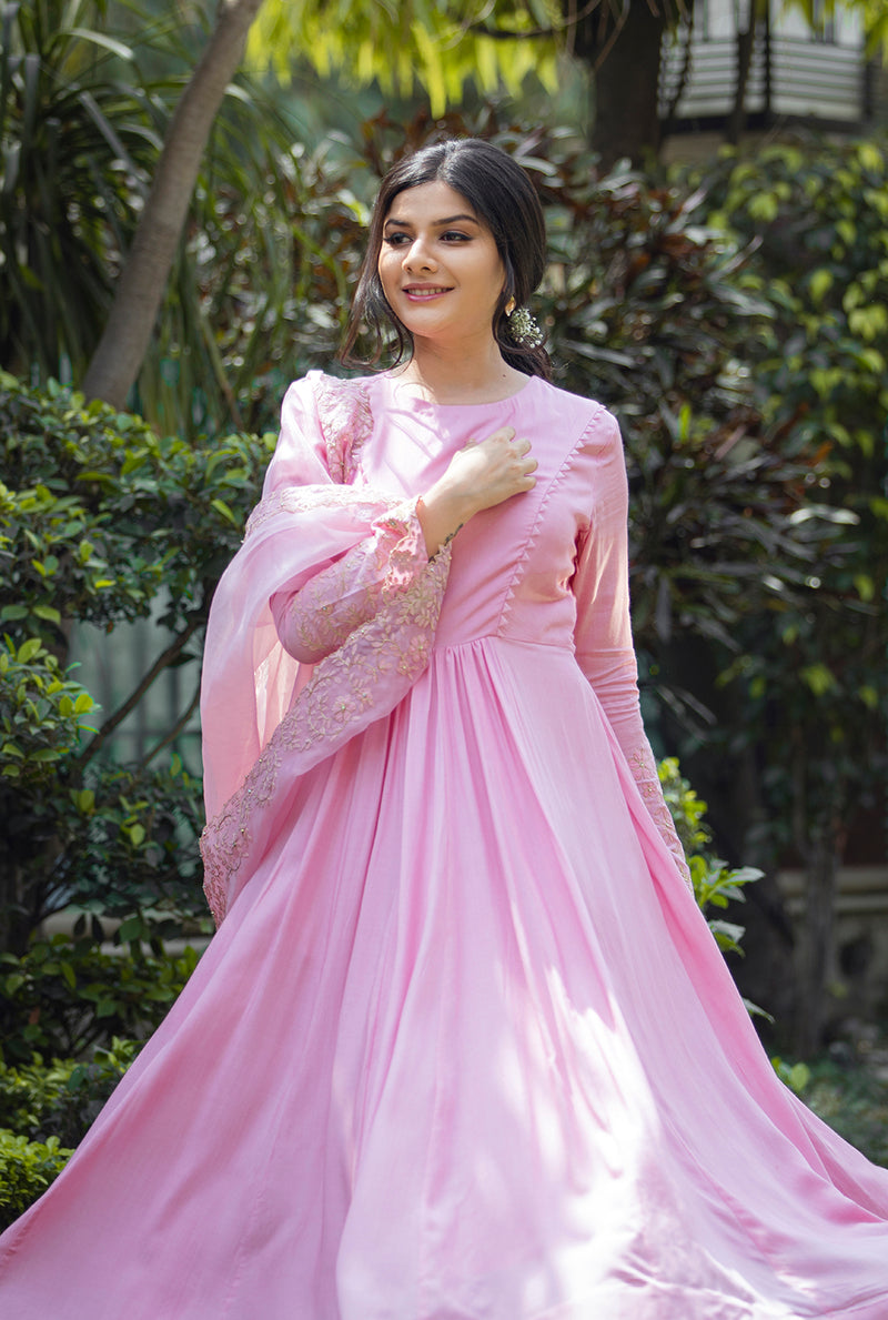 Pink Ankarkali kurta set