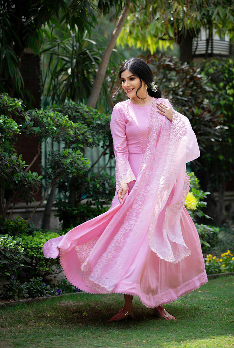 Pink Ankarkali kurta set