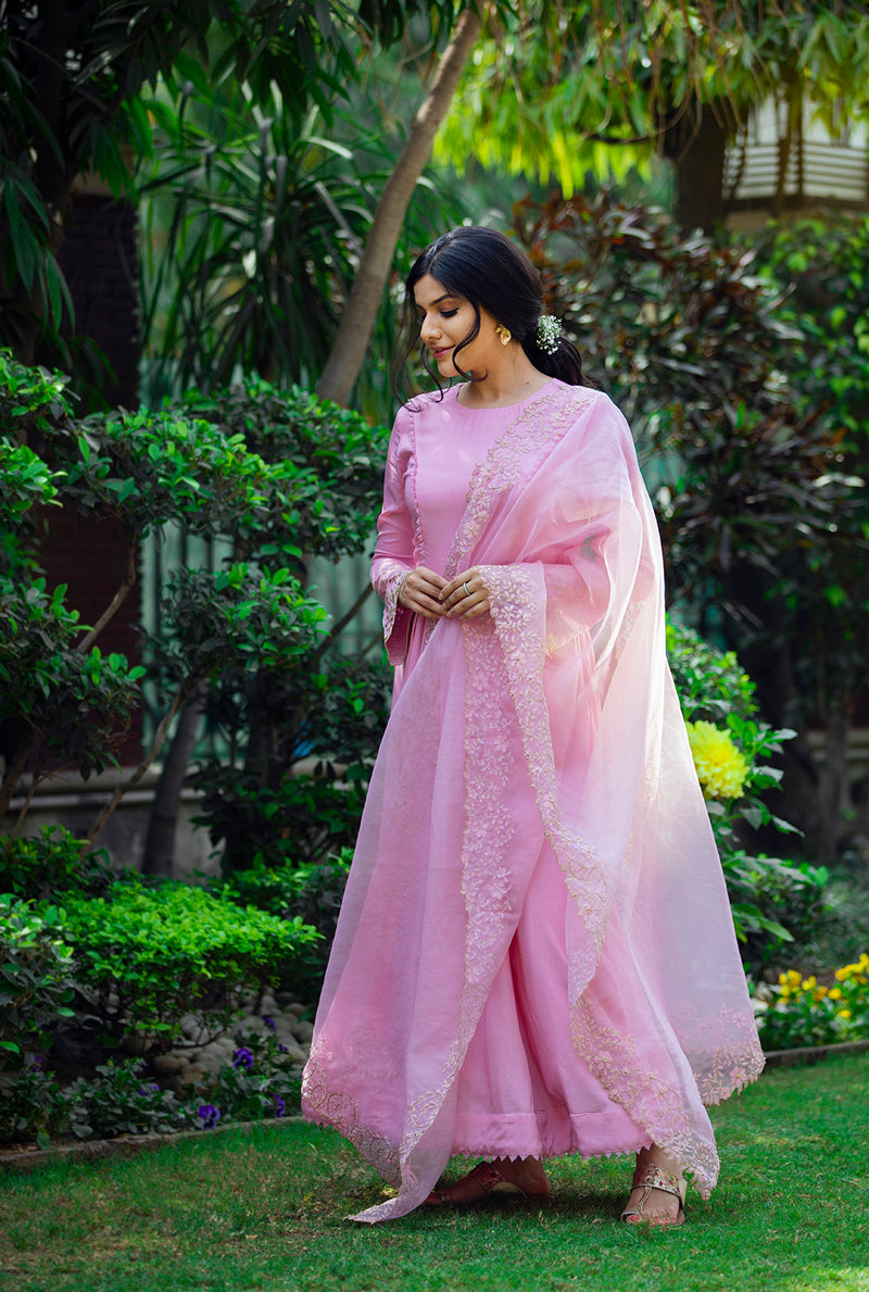 Pink Ankarkali kurta set