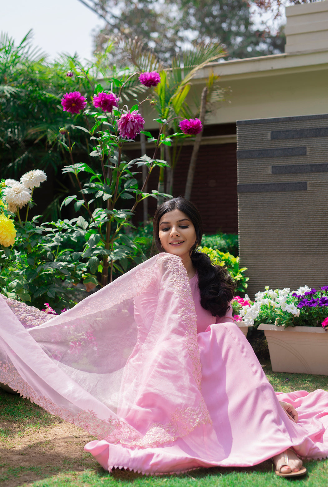 Pink Ankarkali kurta set