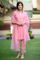 Pink short kurta set