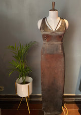Metallic Brown Evening dress