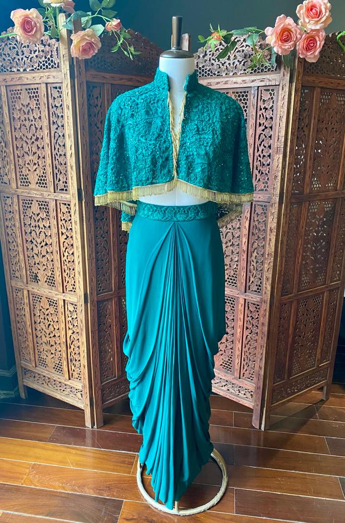 Draped Skirt Set
