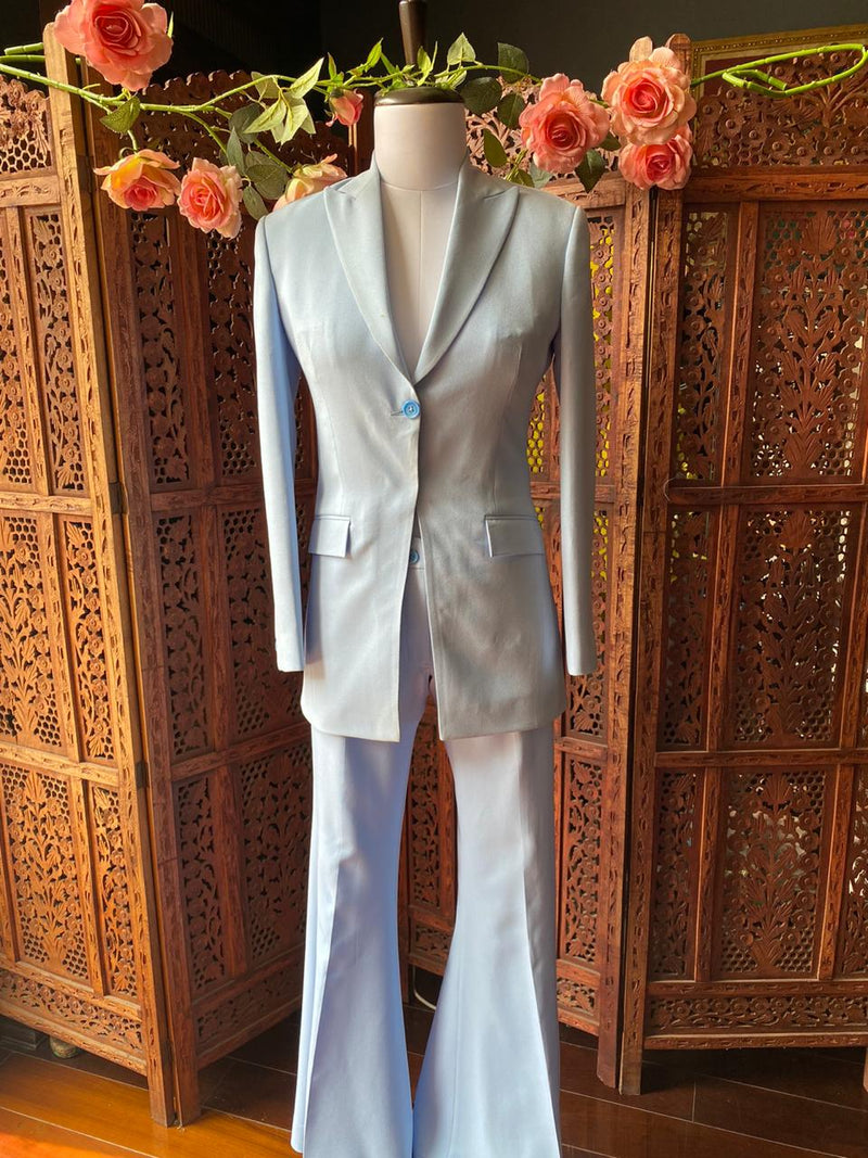 Blazer and Bell Bottom Pant Suit