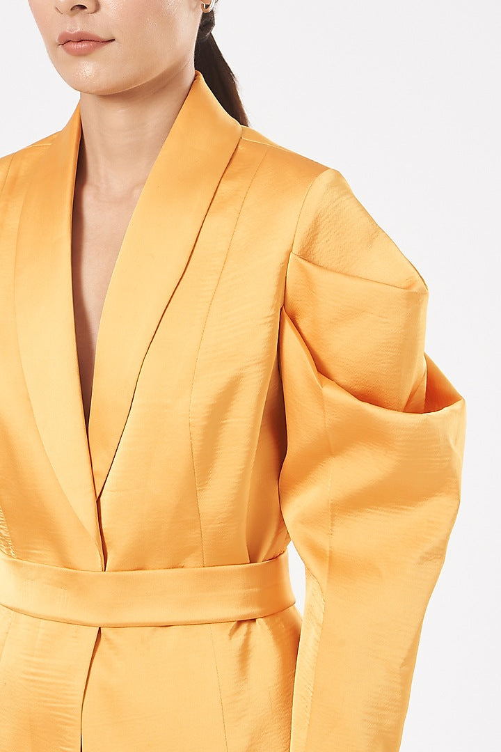 DANDELION YELLOW RADO SATIN PAMT SET