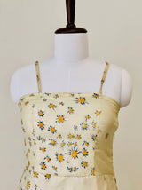 Cream White Floral Maxi dress